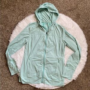 Kuhl‎ Jacket Light Blue Thin Hooded Zip Front Women’s Size XS